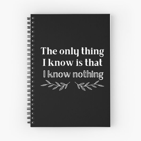 Item preview, The Only Thing I Know Is I Know Nothing - Socrates Philosopher designed and sold by CreativNode.