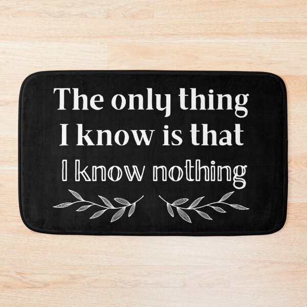 Item preview, The Only Thing I Know Is I Know Nothing - Socrates Philosopher designed and sold by CreativNode.