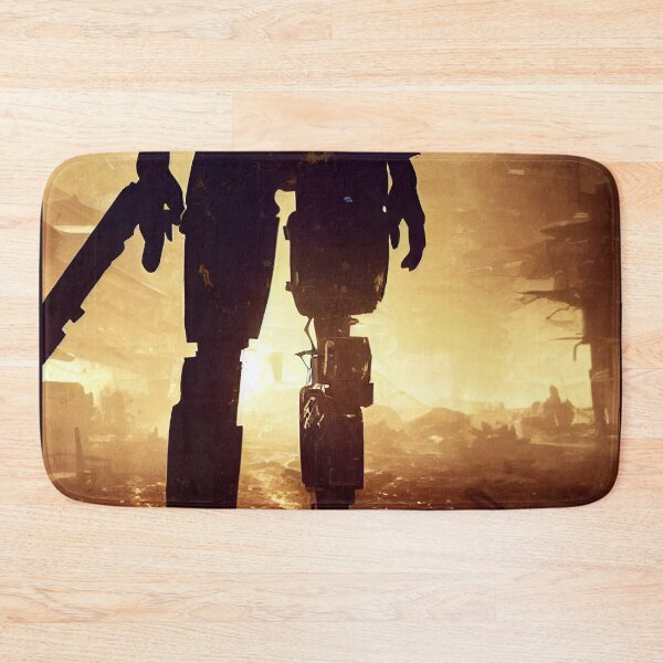 Item preview, Futuristic Glorious Cyber Warrior fighting for Freedom in Ruins designed and sold by Stanley de Wekker.