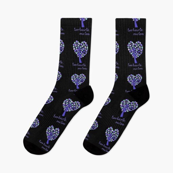Item preview, Two Hearts...One Love - Purple on Black designed and sold by PawsitiveMum.