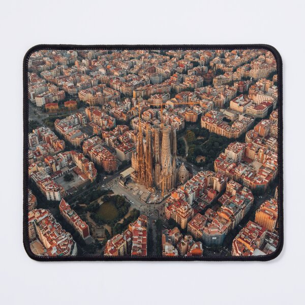 Item preview, Barcelona City in Spain, aerial view of city buildings during daytime designed and sold by Asombrosa.