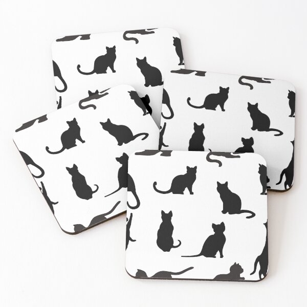 Item preview, Cute black silhouette cats pattern designed and sold by lucyshome.