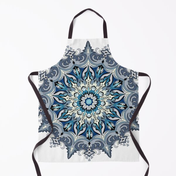 Item preview, Blue and Gray Snowflake Mandala designed and sold by Slh69.