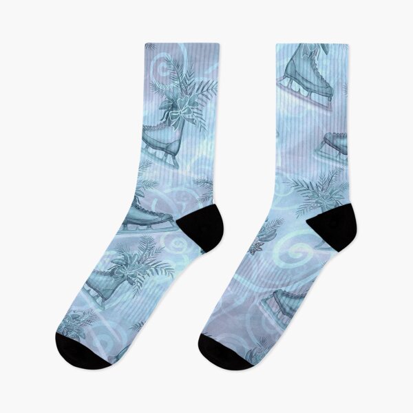 Item preview, The Memory Of A Winter Blue Ice Skate Art-Print 3468 designed and sold by sunnthreads.