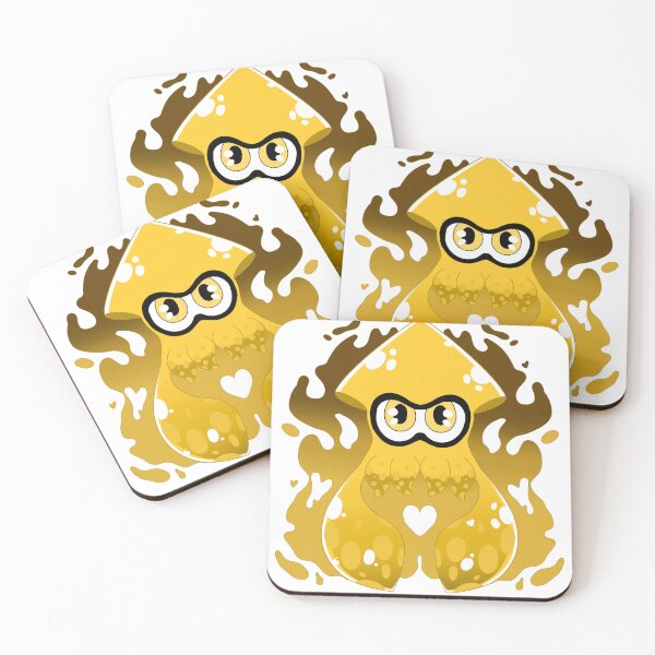 Item preview, Golden Yellow  Inky Squid Splash designed and sold by Tsubaki Hoshiko.