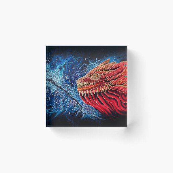 Item preview, Gold & Red Space Dragon in the Blue Milky Way designed and sold by Kim Andrews.