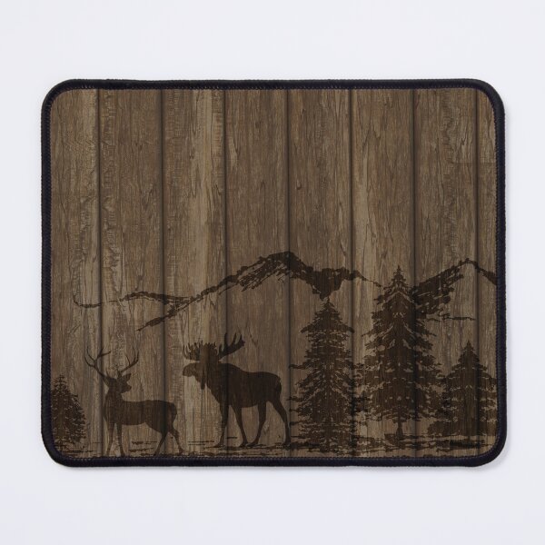 Item preview, Rustic wood deer moose forest design - hunting, nature designed and sold by Inktown.