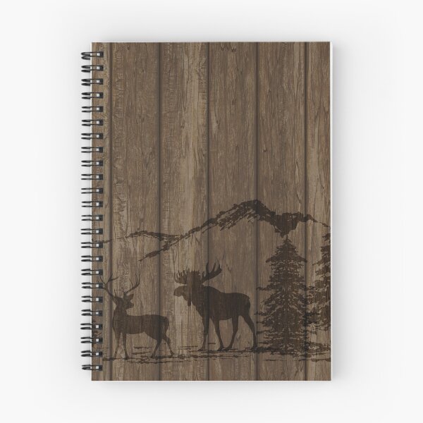 Artikelvorschau, Rustikales Holzhirsch-Elch-Walddesign - Jagd, Natur entworfen und verkauft von Inktown.