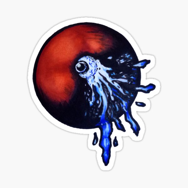 Blue Bloodshot Eyeball Sticker