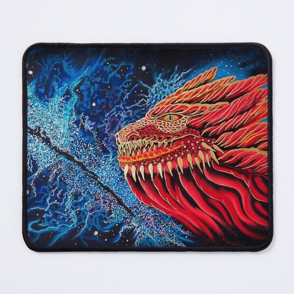 Item preview, Gold & Red Space Dragon in the Blue Milky Way designed and sold by Kim Andrews.
