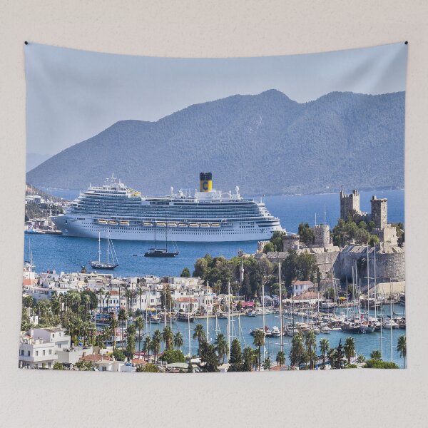 Item preview, Bodrum Castle And Cruise Ship Panorama designed and sold by Londonimages.