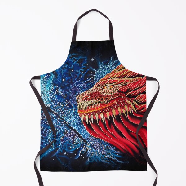 Item preview, Gold & Red Space Dragon in the Blue Milky Way designed and sold by Kim Andrews.