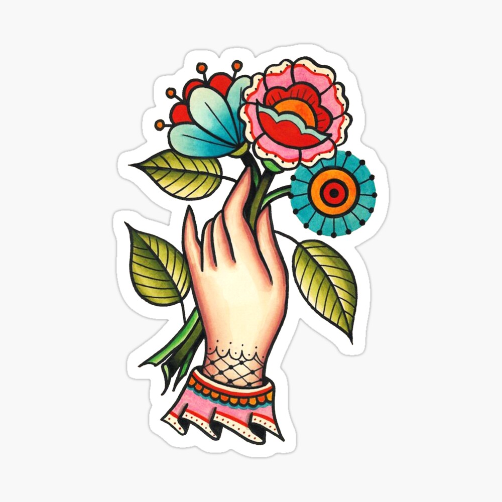 Tattoo of Rose flower in human skeleton hand isolated on white background  Vector illustration Stock Vector Image  Art  Alamy