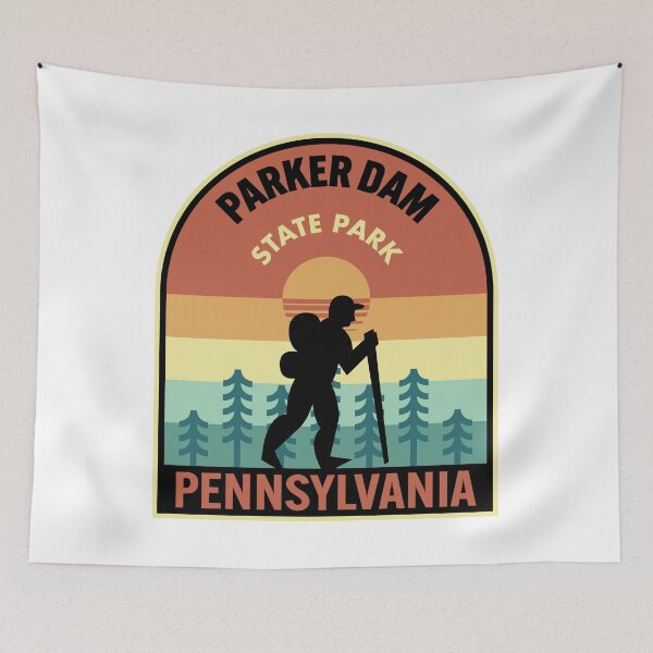 Item preview, Parker Dam State Park Pennsylvania Retro Hiking designed and sold by HalpinDesign.
