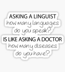 How Many Languages Do You Speak? | Linguistics Sticker