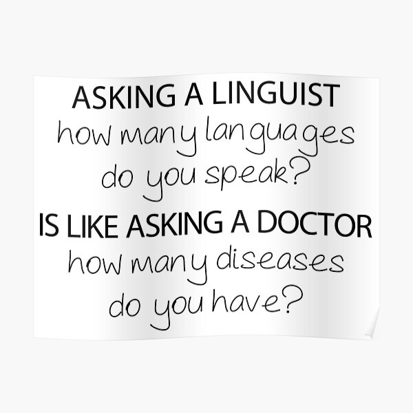 How Many Languages Do You Speak? | Linguistics Poster