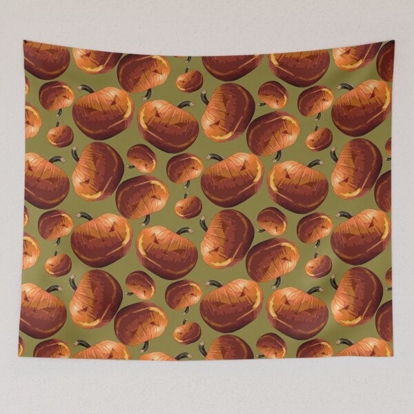 Item preview, Tossed Mean Jack on Dark Gold Half-Drop Repeat 5748 designed and sold by Art in My Loft.