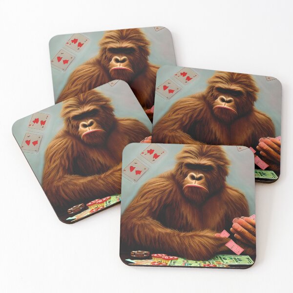 Item preview, AI Generated Arg, Bigfoot's Poker Game designed and sold by RabbitHoleMI.