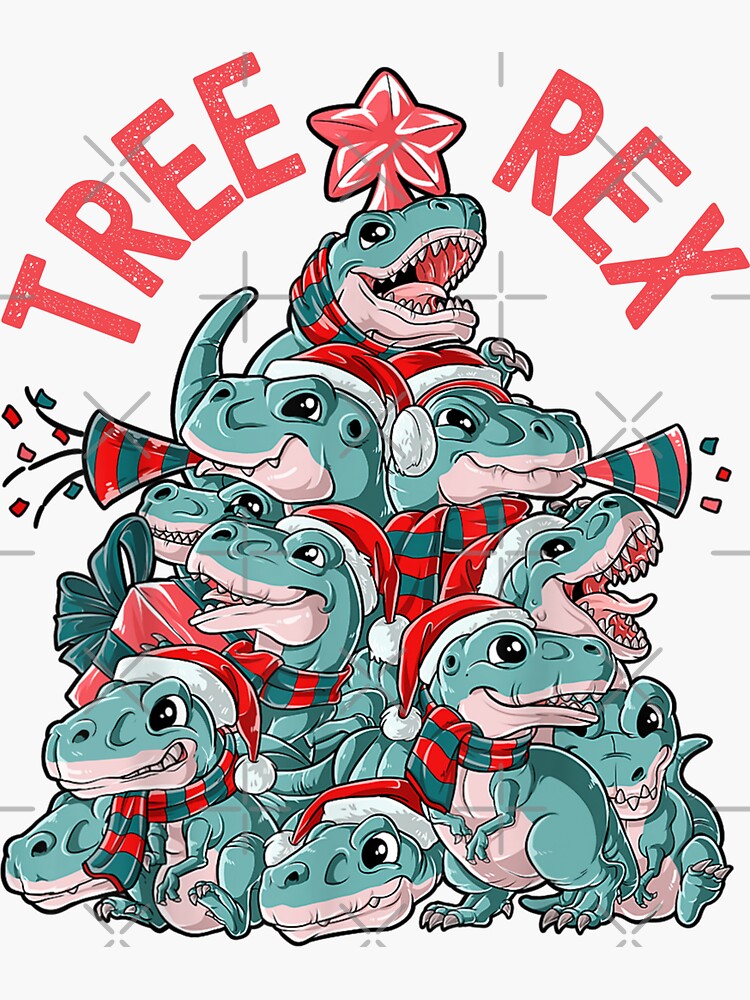 "TREE REX T REX CHRISTMAS 2022" Sticker for Sale by Affyboss6 Redbubble