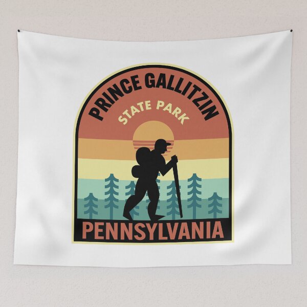Item preview, Prince Gallitzin State Park Pennsylvania Retro Hiking designed and sold by HalpinDesign.