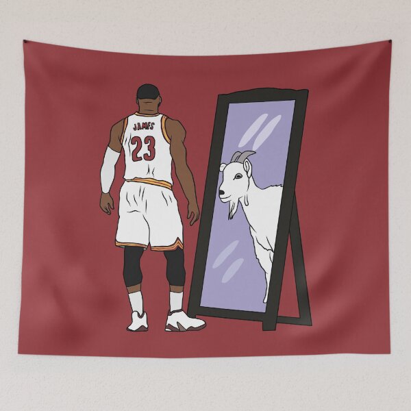 Item preview, LeBron James Mirror GOAT (Cleveland) designed and sold by RatTrapTees.