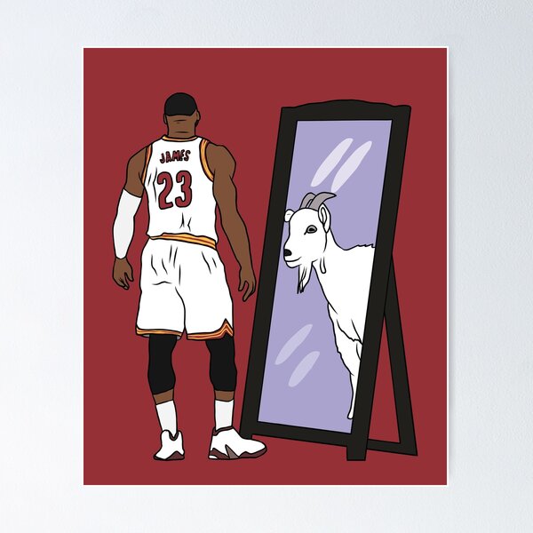 Item preview, LeBron James Mirror GOAT (Cleveland) designed and sold by RatTrapTees.