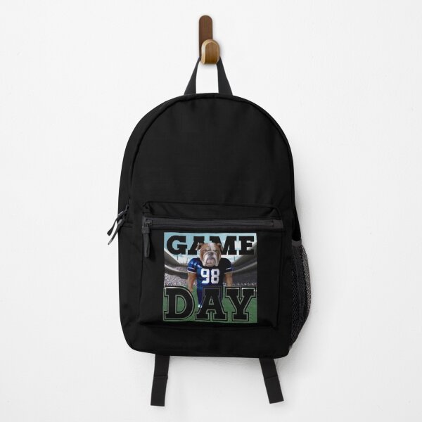 Item preview, Football Bulldog dressed in navy and white uniform. Ready for Game Day designed and sold by jamie Omahen.