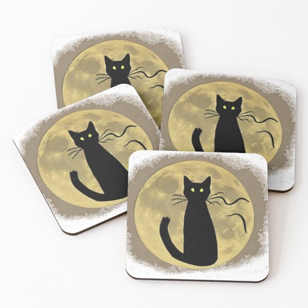 Item preview, Black Cat Full Moon designed and sold by ZenoIzen.