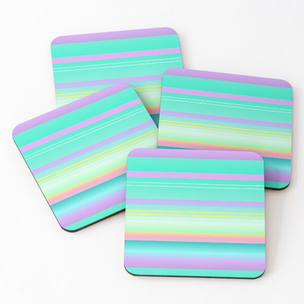 Item preview, Turquoise purple color palette line pattern | Turquoise purple multicolor pattern designed and sold by lausn.
