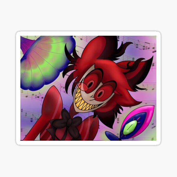 Demon Alastor Smiles Sticker For Sale By Ambrosiazen Redbubble