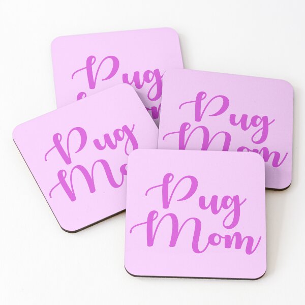 Artikelvorschau, Mops-Mama-Cursive Pink entworfen und verkauft von shirabee.