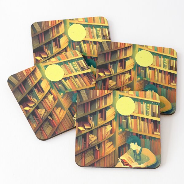 Item preview, Hygge Library Bookworm | National library week | literacy week designed and sold by PsychicLove.