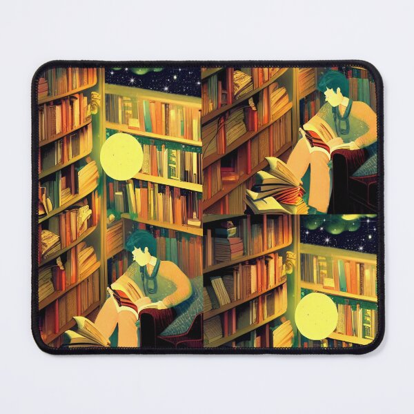 Item preview, Hygge Library Bookworm | National library week | literacy week designed and sold by PsychicLove.