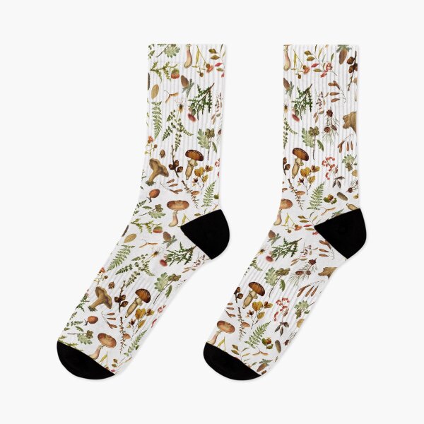 Item preview, Vintage Mushrooms Woodland Botanical Pattern - White Nightgarden designed and sold by UtArt.