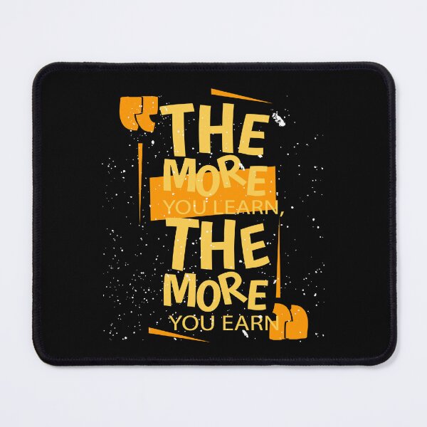Item preview, The More you learn Typographic T-shirt Design designed and sold by Landorlando.