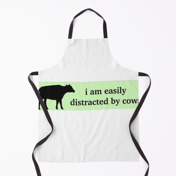 Item preview, I Am Easily Distracted By Cows Bumper Sticker Unhinged Humor Funny Satire Ironic Gen-Z Millennial Farm Driving Agriculture designed and sold by Ssimo30.