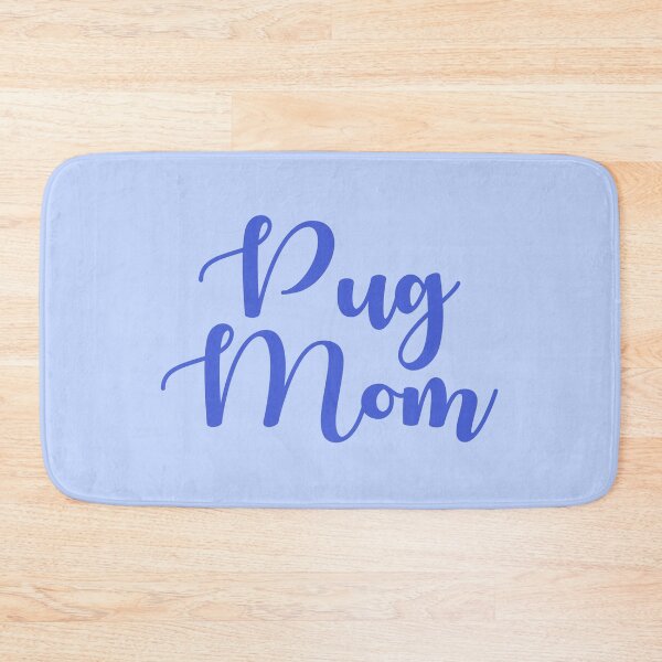 Item preview, Pug Mom Cursive Blue designed and sold by shirabee.