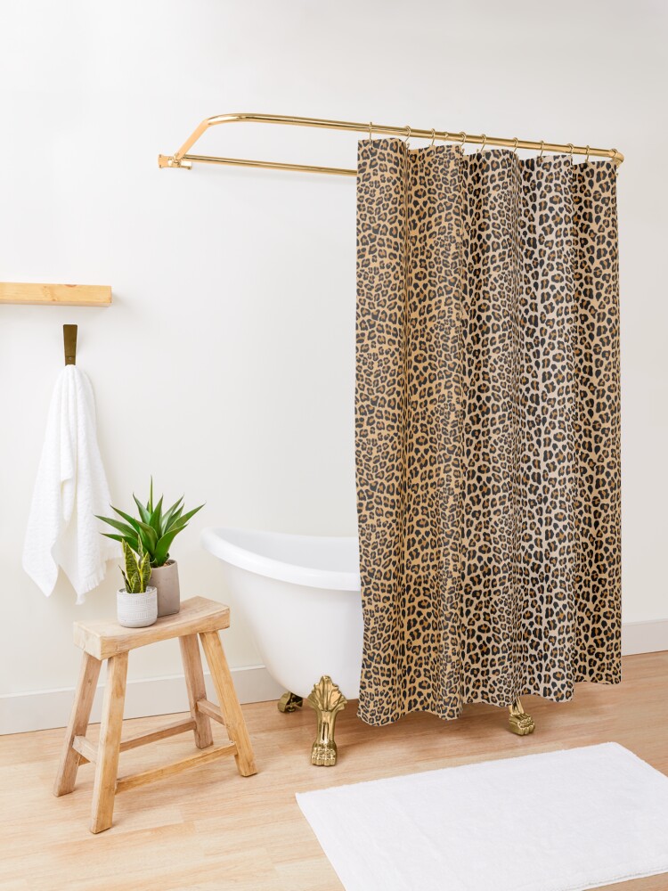 Alternate view of Leopard print Shower Curtain