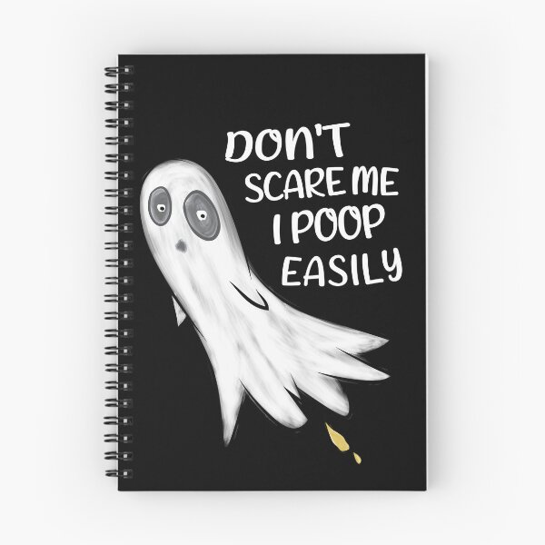 Item preview, Don't Scare Me I Poop Easily Funny Halloween Ghost Pooping designed and sold by TeeServes.