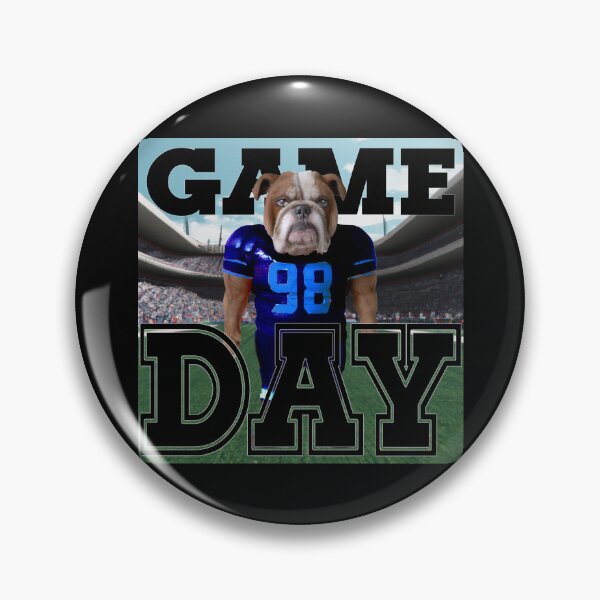 Item preview, Football Bulldog dressed in blue and light blue uniform. Ready for Game Day designed and sold by jamie Omahen.