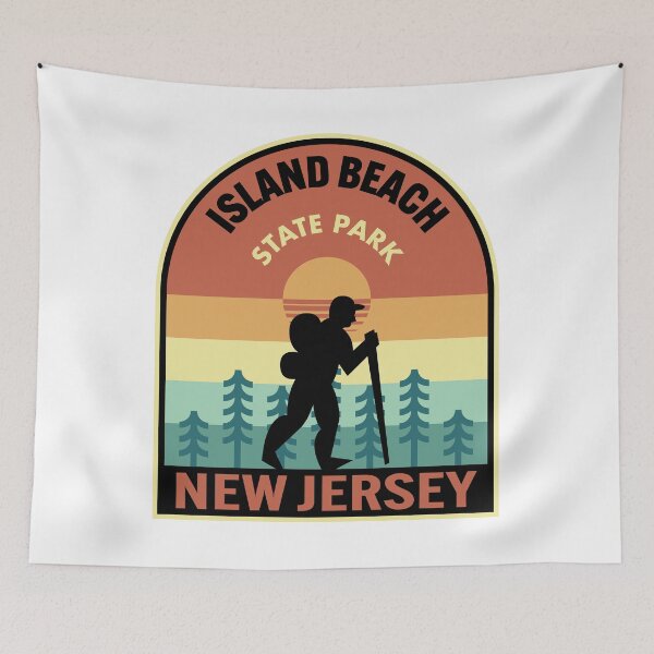 Item preview, Island Beach State Park New Jersey Retro Hiking designed and sold by HalpinDesign.