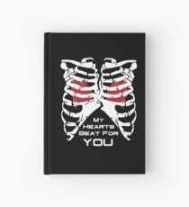 My Hearts Beat For You - White Hardcover Journal