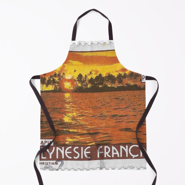 Item preview, Vintage 1980 French Polynesia Sunset Stamp designed and sold by yousufi.