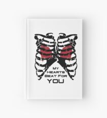 My Hearts Beat For You - Black Hardcover Journal