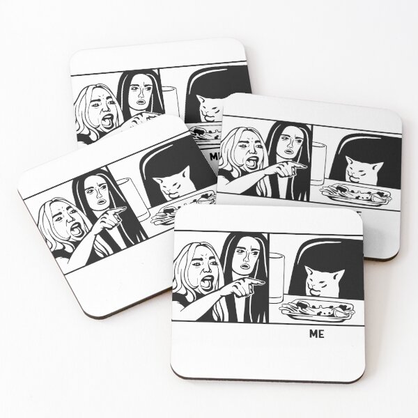 Item preview, Woman yelling at a cat meme. Funny design for meme lovers, dark ink designed and sold by martodesign.