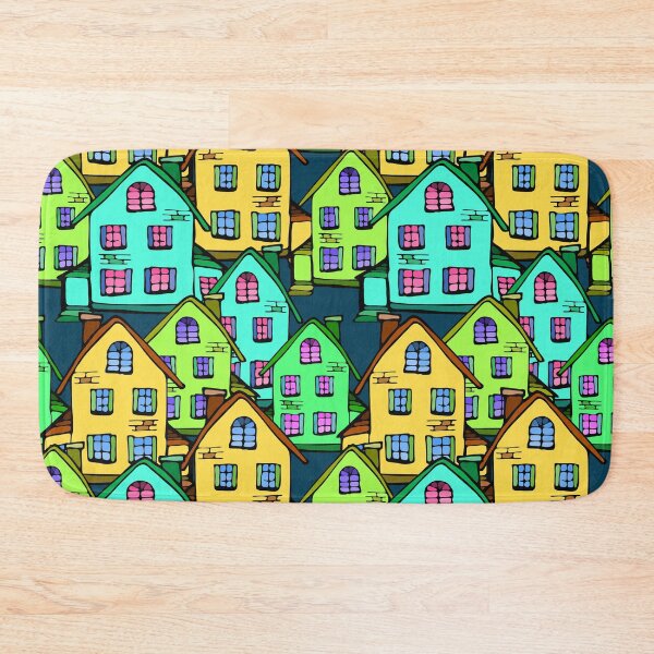 Item preview, Funky Colorful Townhouses designed and sold by Stus RoadTrips.