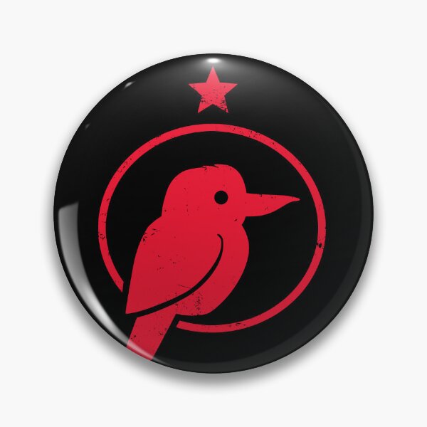 Item preview, Kookaburra, minimal art for birds and ornithology lovers, red ink designed and sold by martodesign.