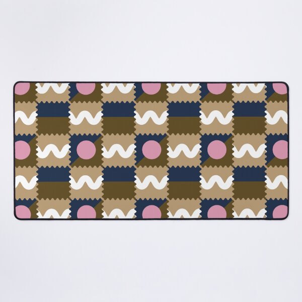 Item preview, Checkered board with zig-zag detail, waves and dots designed and sold by IlustraDeni.