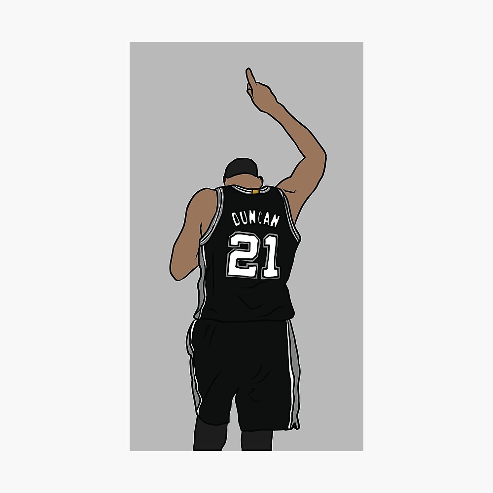 NBA ART T-SHIRT Tim Duncan Fan Art Presents for Him 