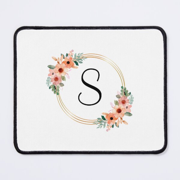 Item preview, Monogram Letter S | Coral Floral Design designed and sold by JustSeasons.